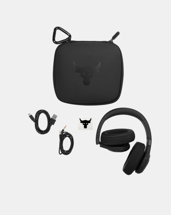 Project Rock Over-Ear Training Headphones, Black, pdpMainDesktop image number 7